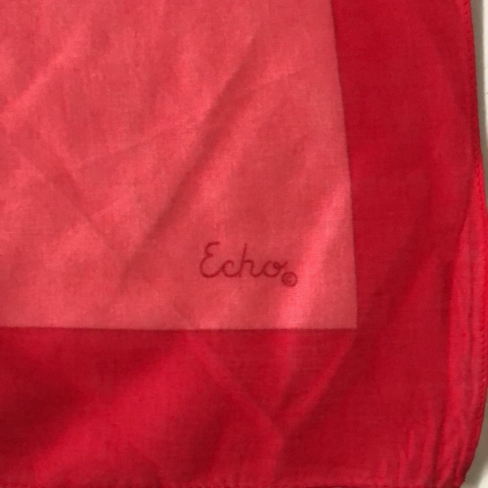 Vtg Echo Cheerful Patchwork Square Scarf Cotton - image 6